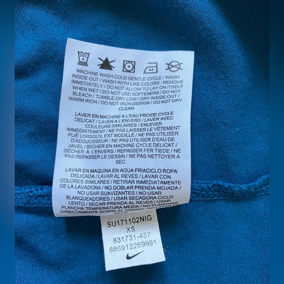 Nike Women's Tank Top Activewear Blue with Pink Logo Size XS - Picture 4 of 4